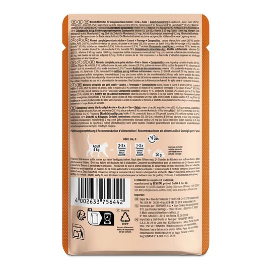 Leonardo Finest Selection Pato con Queso 85 g