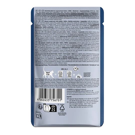 Leonardo Finest Selection Búfalo con Arándanos 85 g