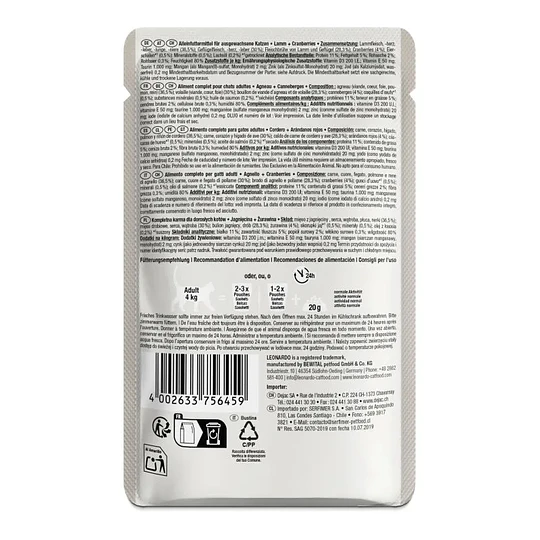 Leonardo Finest Selection Cordero con Arándanos Rojos 85 g