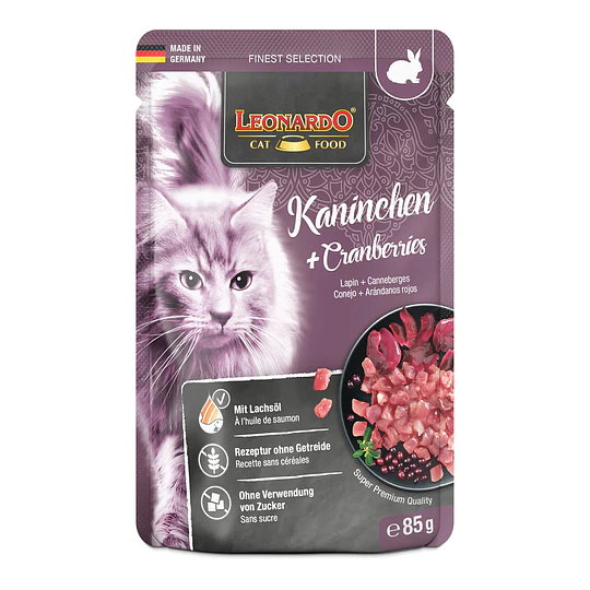 Leonardo Finest Selection Conejo con Arándanos Rojos 85 g
