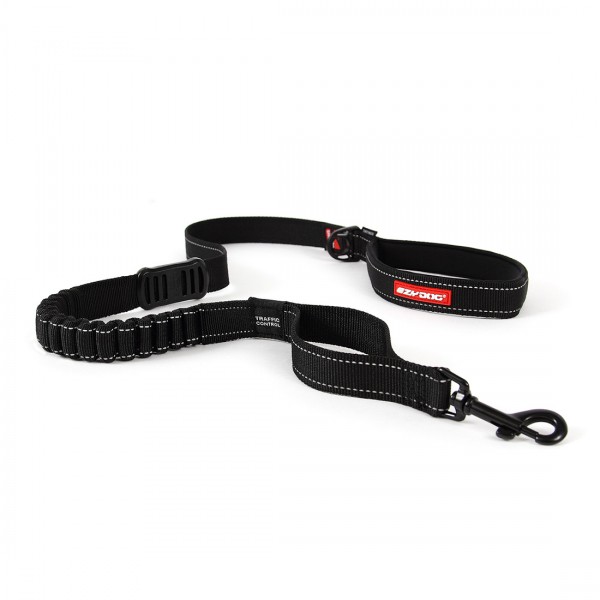 Correa EzyDog Zero Shock Leash Negro