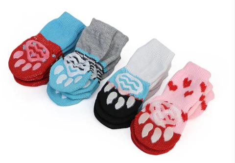 Calcetines para Gatos y Perros | Talla L Color Plomo-Celeste