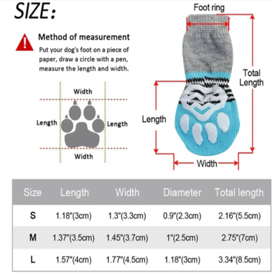 Calcetines para Gatos y Perros | Talla L Color Plomo-Celeste 8