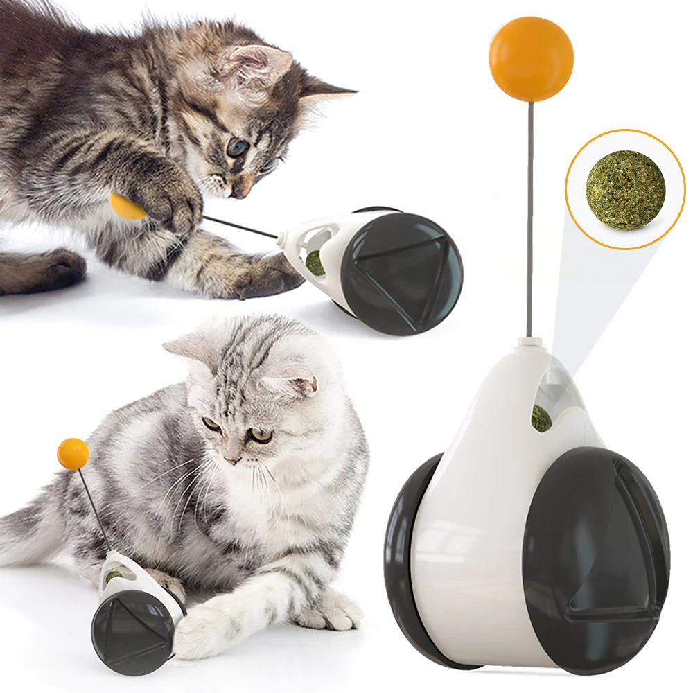 Comedero Interactivo Juguete Pista De Bolas Snack Para Gatos