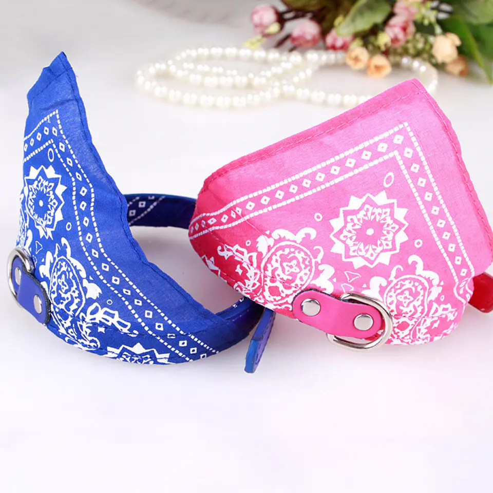 Pañuelo tipo Collar , Color Celeste, Talla M 2
