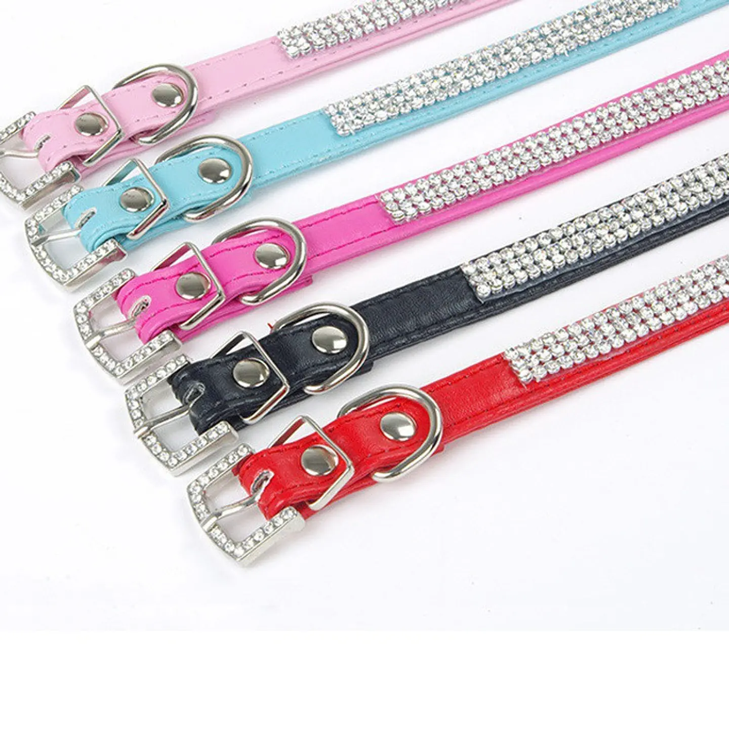 Collar Adiamantado, color Rojo, Talla L 3