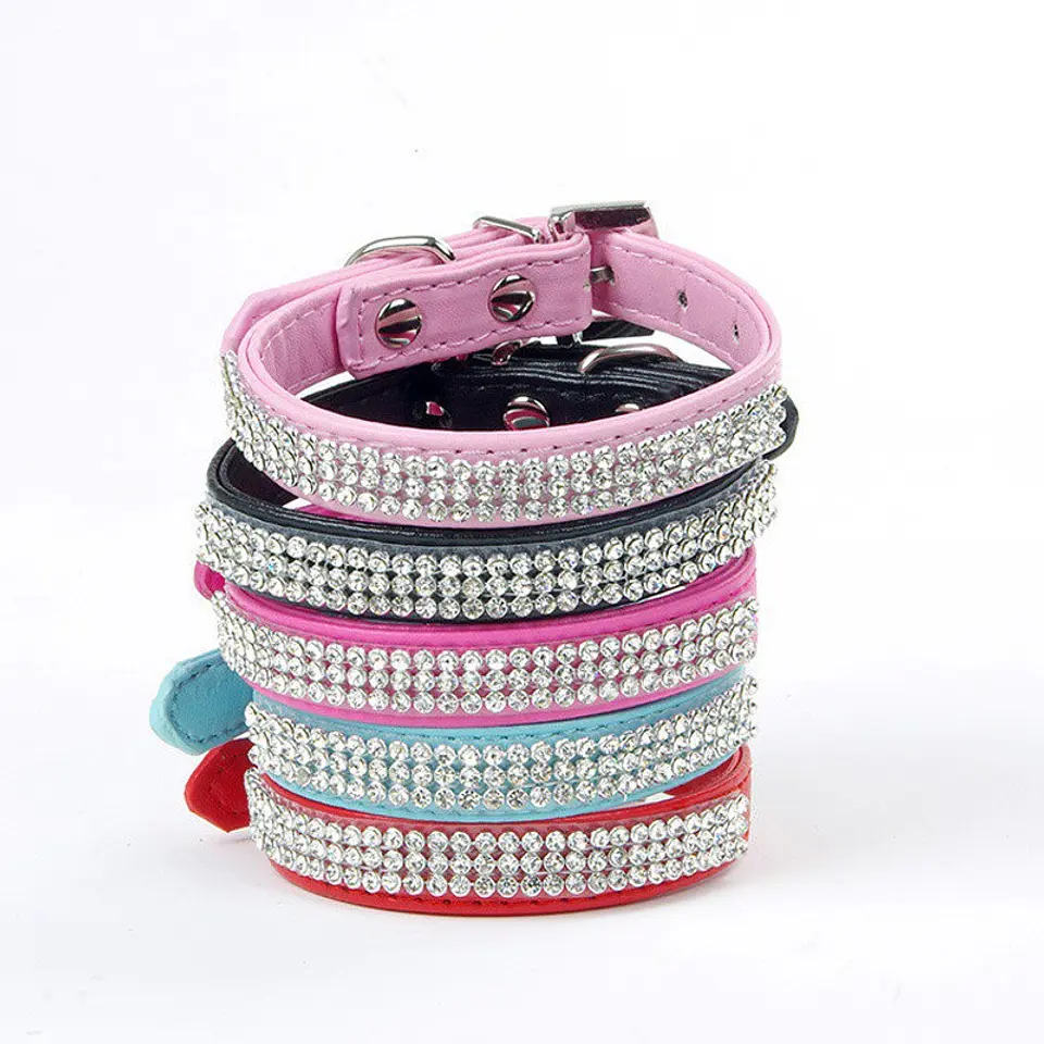 Collar Adiamantado, color Rojo, Talla L 1