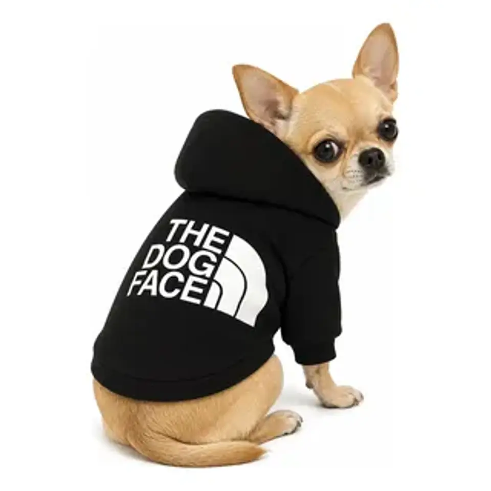 Poleron DogFace con Capucha Talla XXL color Negro 3