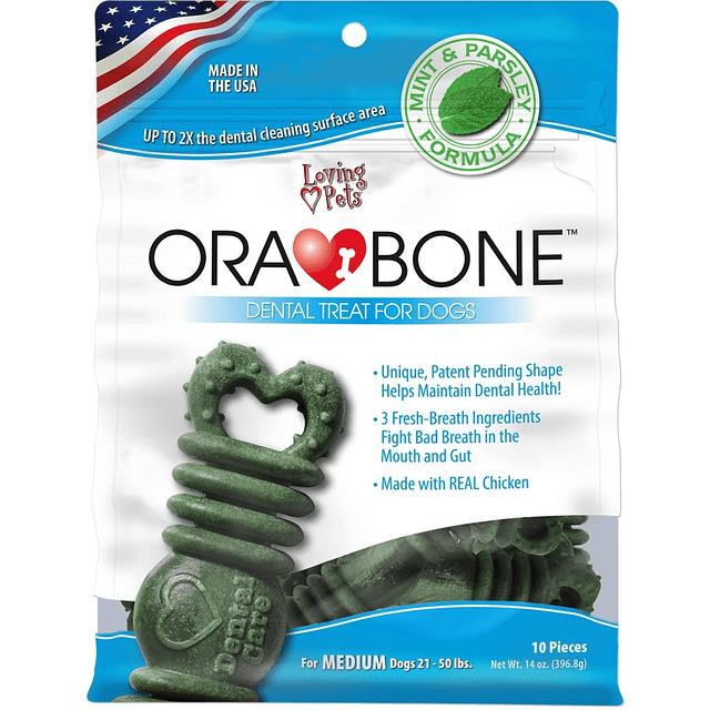 Orabone dog dental treat  bolsa medium 10ud 