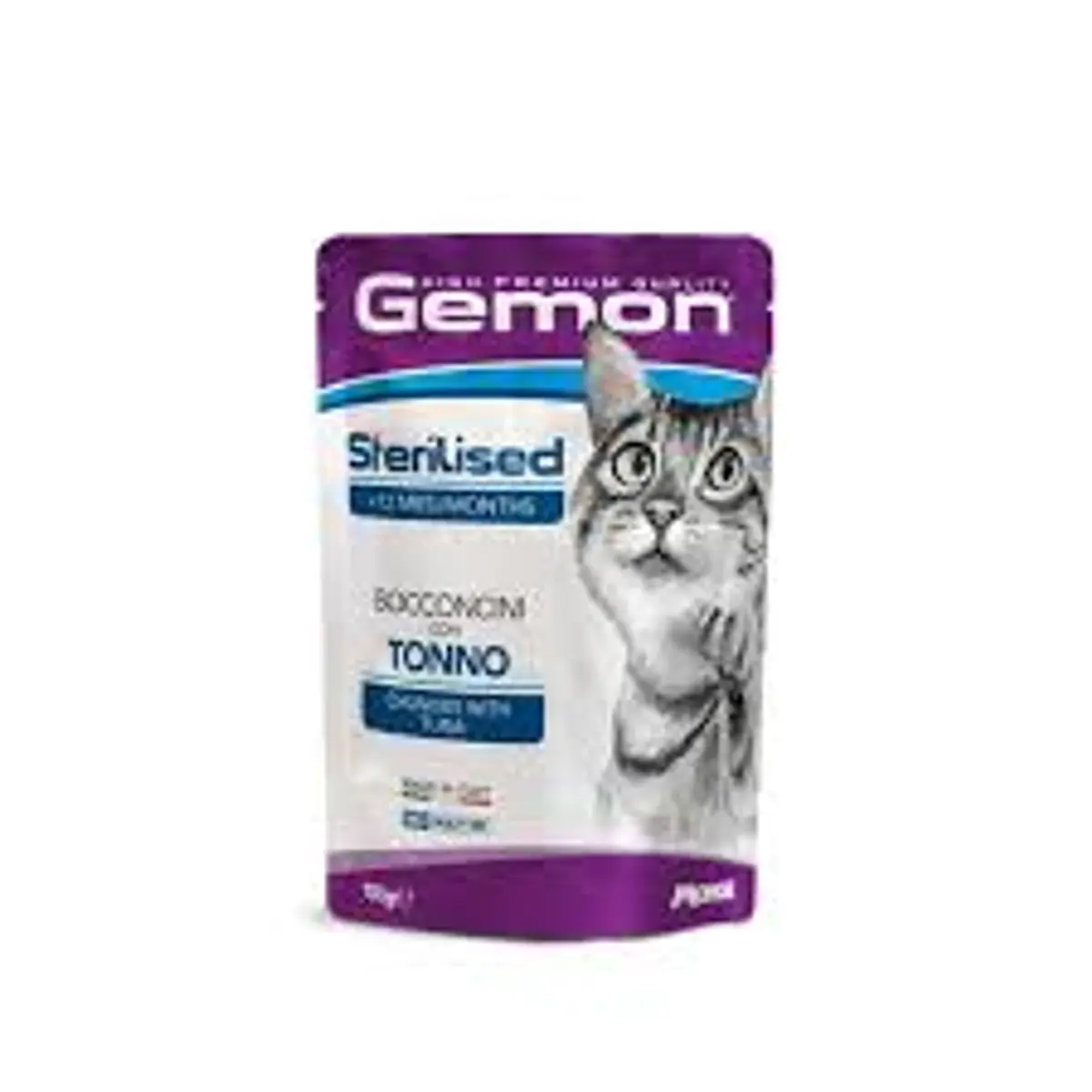 GEMON POUCH CAT STERILIZED WITH TUNA AND DORY X 100 GR