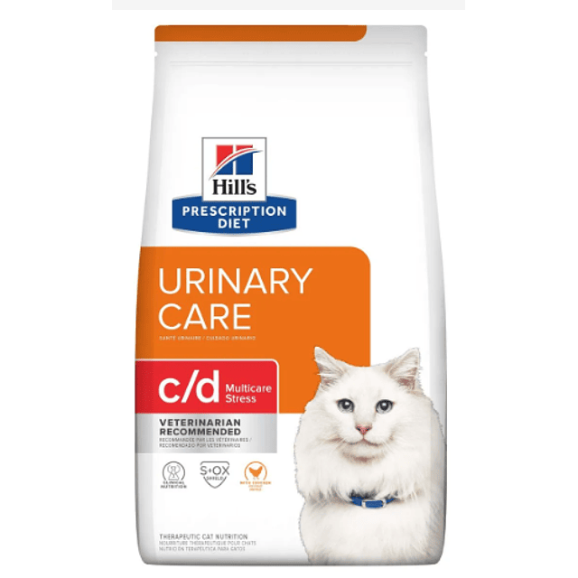Hill's Prescription Diet c/d Multicare Stress, Cuidado Urinario, Alimento Seco para Gato 4 LB