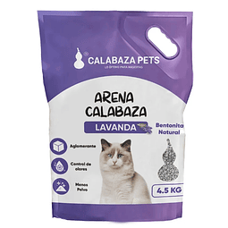 Arena Sanitaria Gato  Calabaza Pets Lavanda