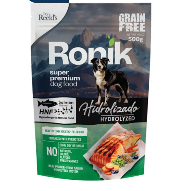 Alimento húmedo para perro Reelds hidrolizado sabor salmón - Ronik 500 g