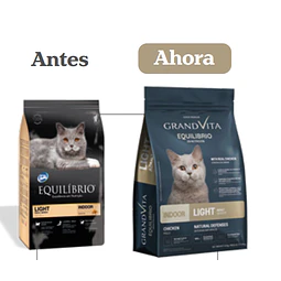 Equilibrio Gatos Adultos Light Indoor -1.5Kg 