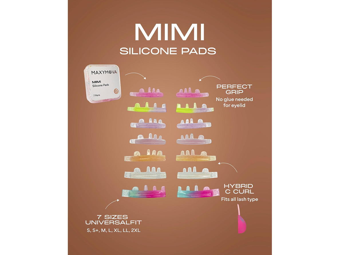 MODES DE SILICONA PARA PESTAÑAS MIMI - 7 PARES - RIZADO HÍBRIDO TIPO C 1