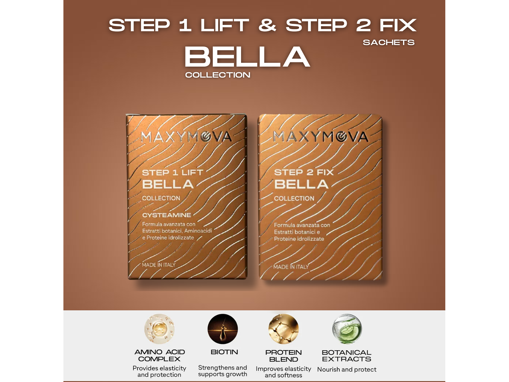KIT PASO 1 Y 2 SACHETS BELLA COLLECTION (Korean Lash & Brow) 1