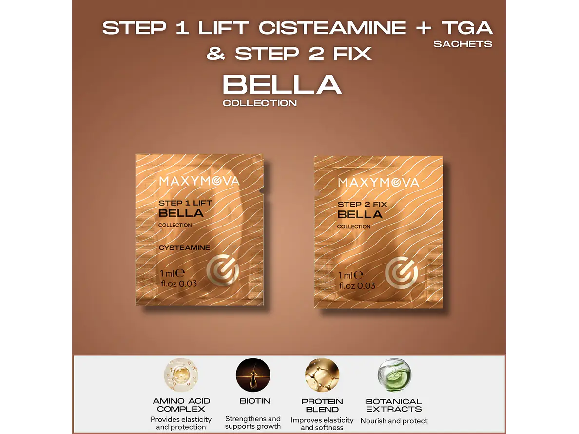 KIT PASO 1 Cisteamina + TGA Y PASO 2 - SACHETS BELLA COLLECTION (Korean Lash & Brow) 1