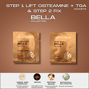 KIT PASO 1 Cisteamina + TGA Y PASO 2 - SACHETS BELLA COLLECTION (Korean Lash & Brow)