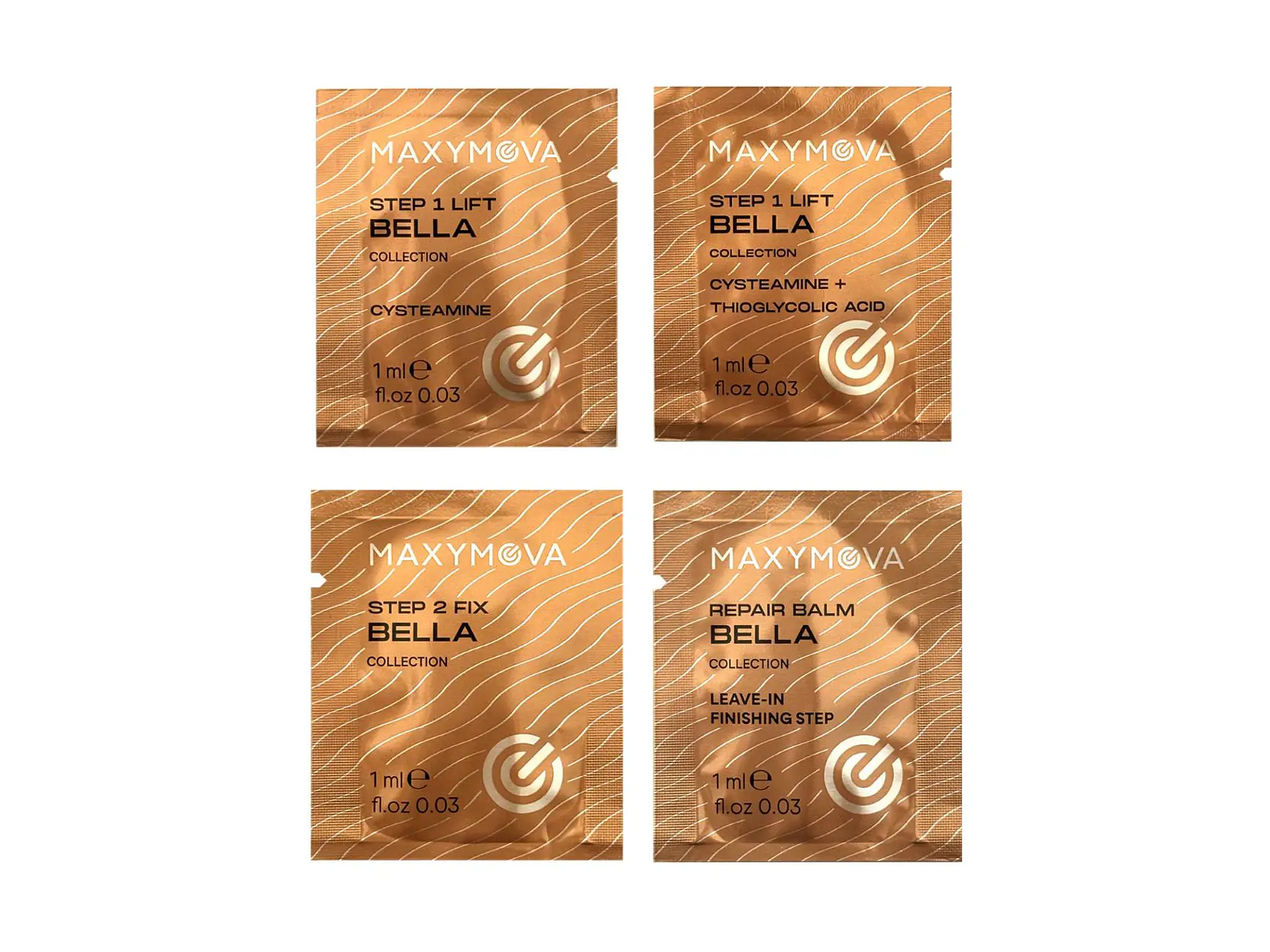 KIT DE PRUEBA EN SOBRES MONODOSIS – SISTEMA COREANO PARA PESTAÑAS Y CEJAS DE LA COLECCIÓN BELLA – 4 X 1 ML. 2