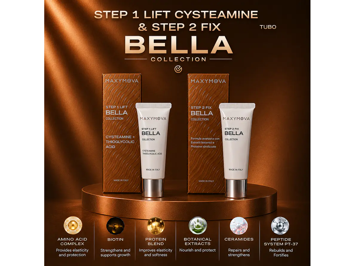 KIT PASO 1 Cisteamina y PASO 2 TUBO BELLA COLLECTION 10 ML. 1