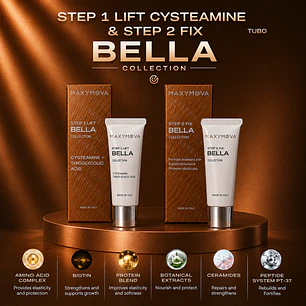 KIT PASO 1 Cisteamina y PASO 2 TUBO BELLA COLLECTION 10 ML.