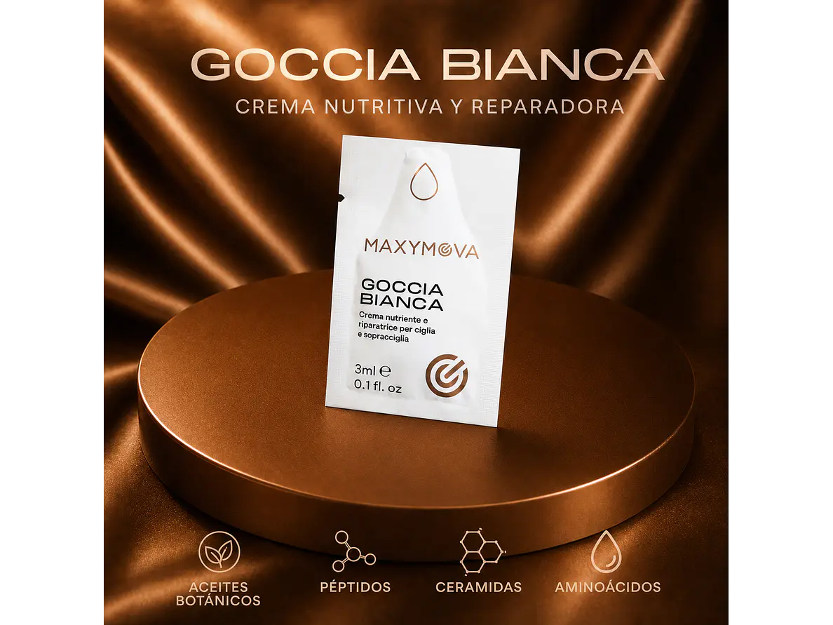 GOCCIA BIANCA MASCARILLA NUTRITIVA Y REPARADORA DE CEJAS Y PESTAÑAS (5 sobres) 1