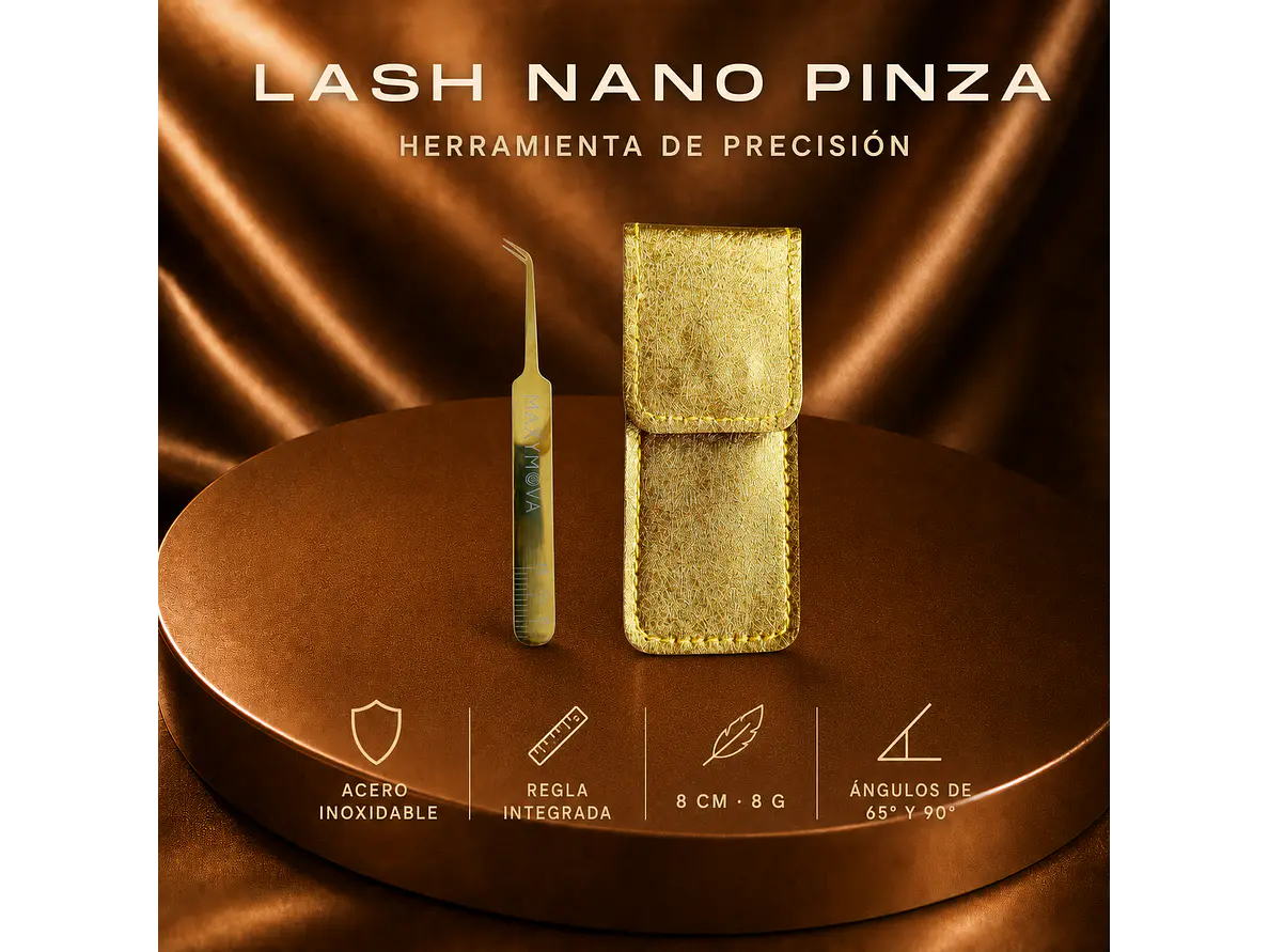 LASH NANO PINZA MAXYMOVA – HERRAMIENTA DE PRECISIÓN IDEAL PARA ARMAS LOS GRUPOS DE PESTAÑAS EN EL LIFTING COREANO. 1