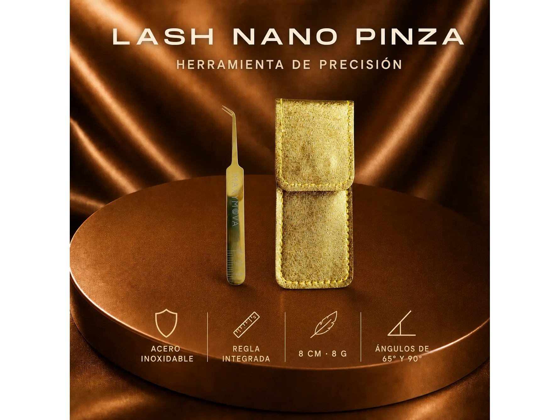LASH NANO PINZA MAXYMOVA – HERRAMIENTA DE PRECISIÓN IDEAL PARA ARMAS LOS GRUPOS DE PESTAÑAS EN EL LIFTING COREANO. 1