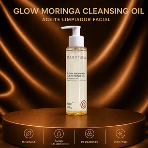 GLOW MORINGA MAXYMOVA – ACEITE LIMPIADOR HIDROFÍLICO DE LUJO-RITUAL SPA Y RUTINA DE CUIDADO.