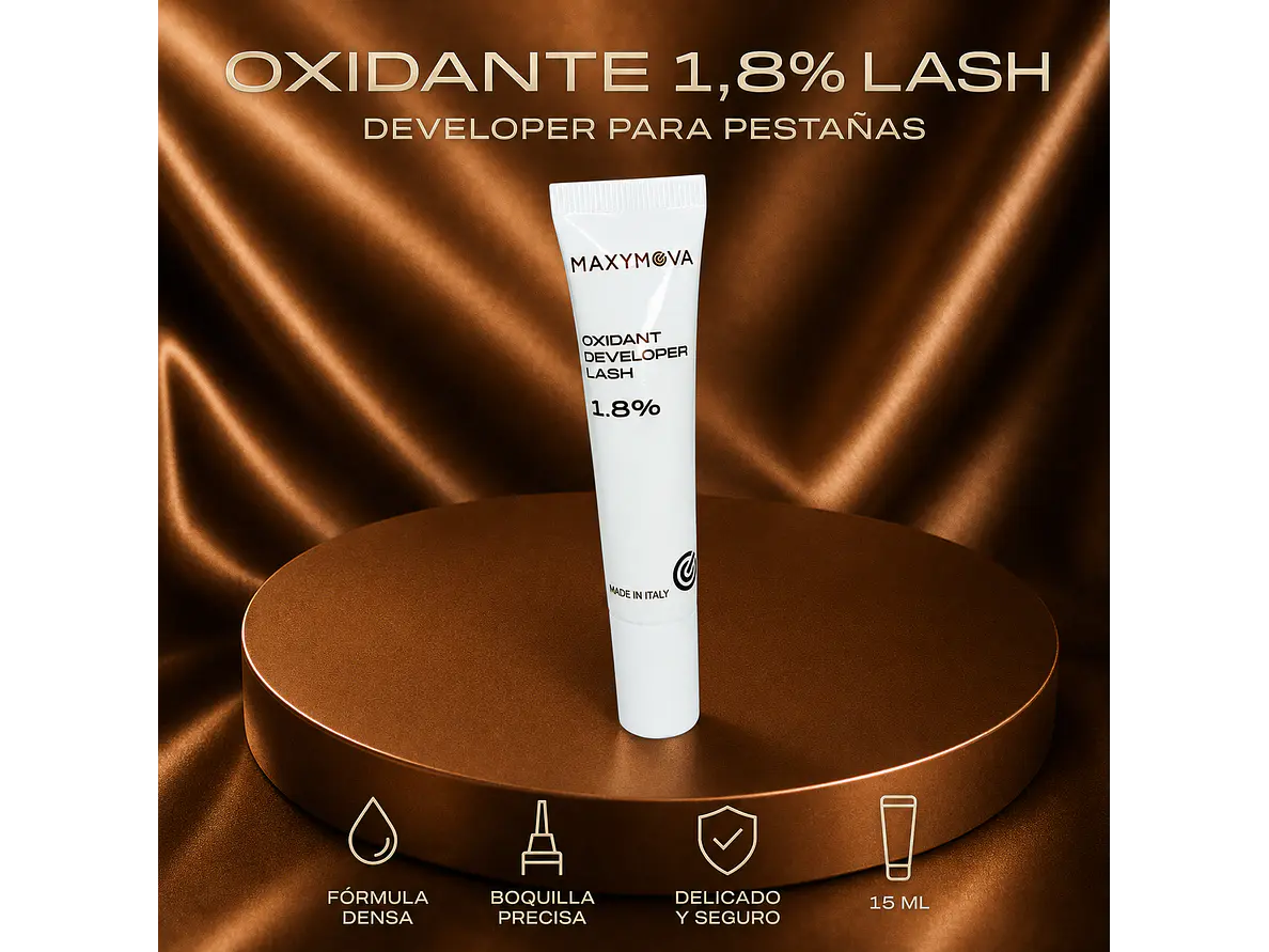OXIDANTE LASH 1,8%  (FÓRMULA ESPESA) PARA TINTE LÍQUIDO ULTRA BLACK - TUBO DE 15 ML MAXYMOVA 1