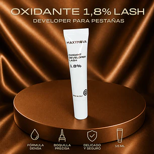 OXIDANTE LASH 1,8%  (FÓRMULA ESPESA) PARA TINTE LÍQUIDO ULTRA BLACK - TUBO DE 15 ML MAXYMOVA