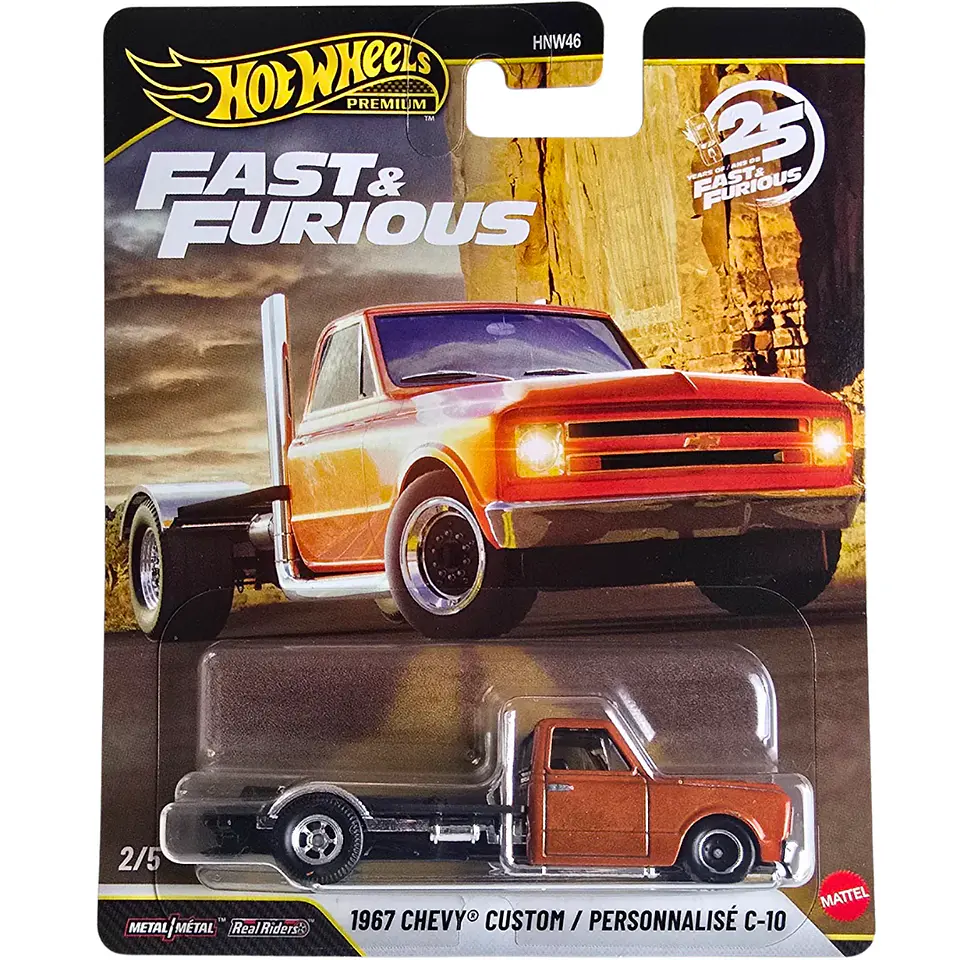 Hot Wheels Premium (Fast & Furious - 25 Years/Ans Of Fast & Furious) - 1967 Chevy Custom / Personnalisé C-10 1