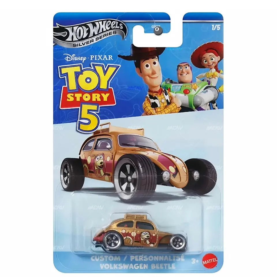 Hot Wheels Custom Volkswagen Beetle Toy Story 5 2026 Series Silver 1