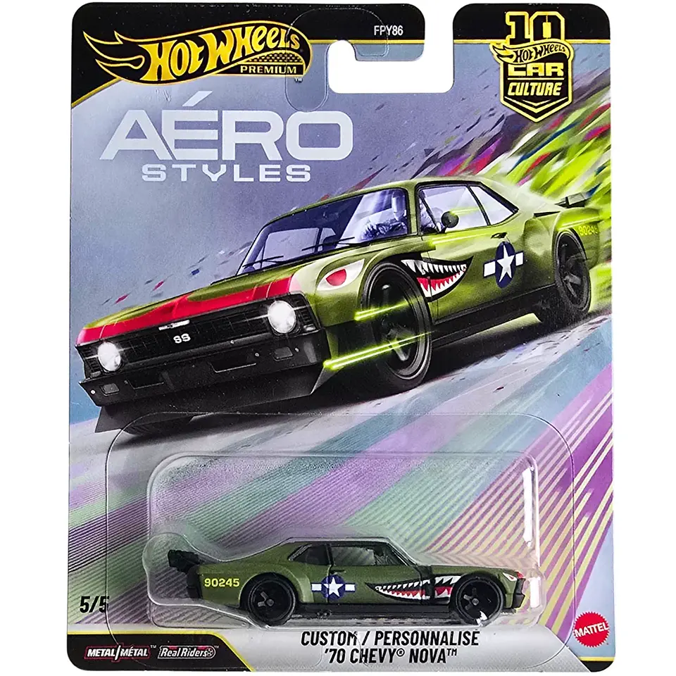 Hot Wheels Premium (Aéro Styles) - Custom / Personnalise '70 Chevy Nova 1