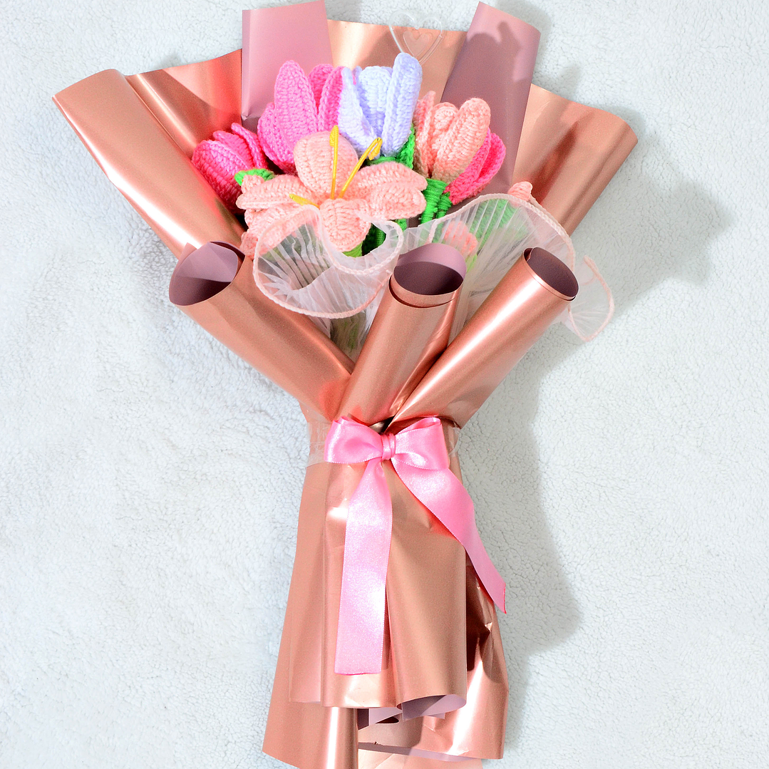 Ramo Floral Primaveral en Crochet 2