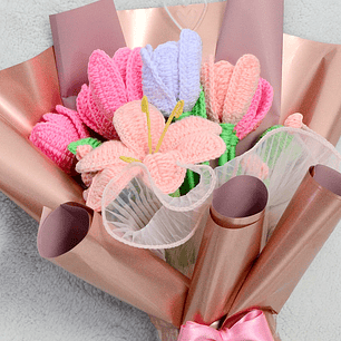 Ramo Floral Primaveral en Crochet