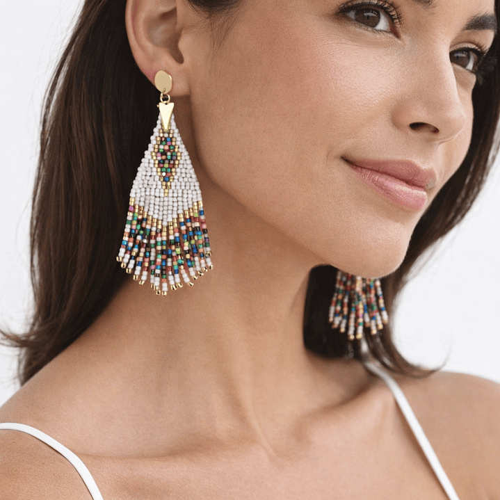 Aretes en mostacillas Miyuki 1