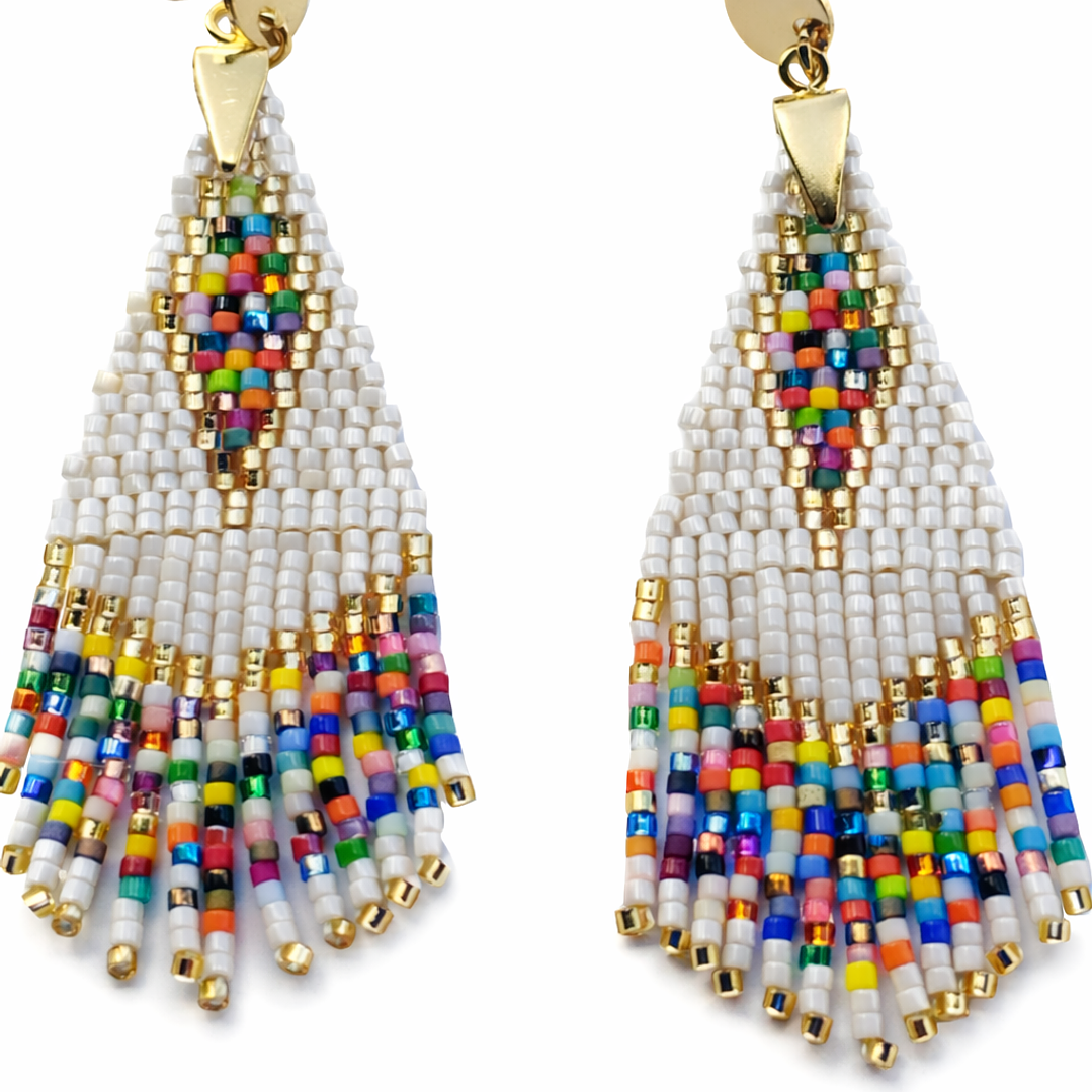 Aretes en mostacillas Miyuki 2