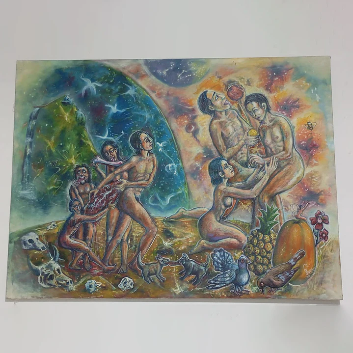 De caníbales a veganos – Óleo sobre lienzo 1