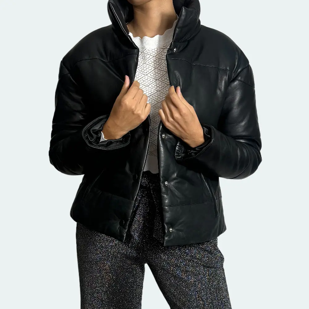 Parka puffa de cuero - Saville Row | Talla S