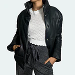Parka puffa de cuero - Saville Row | Talla S