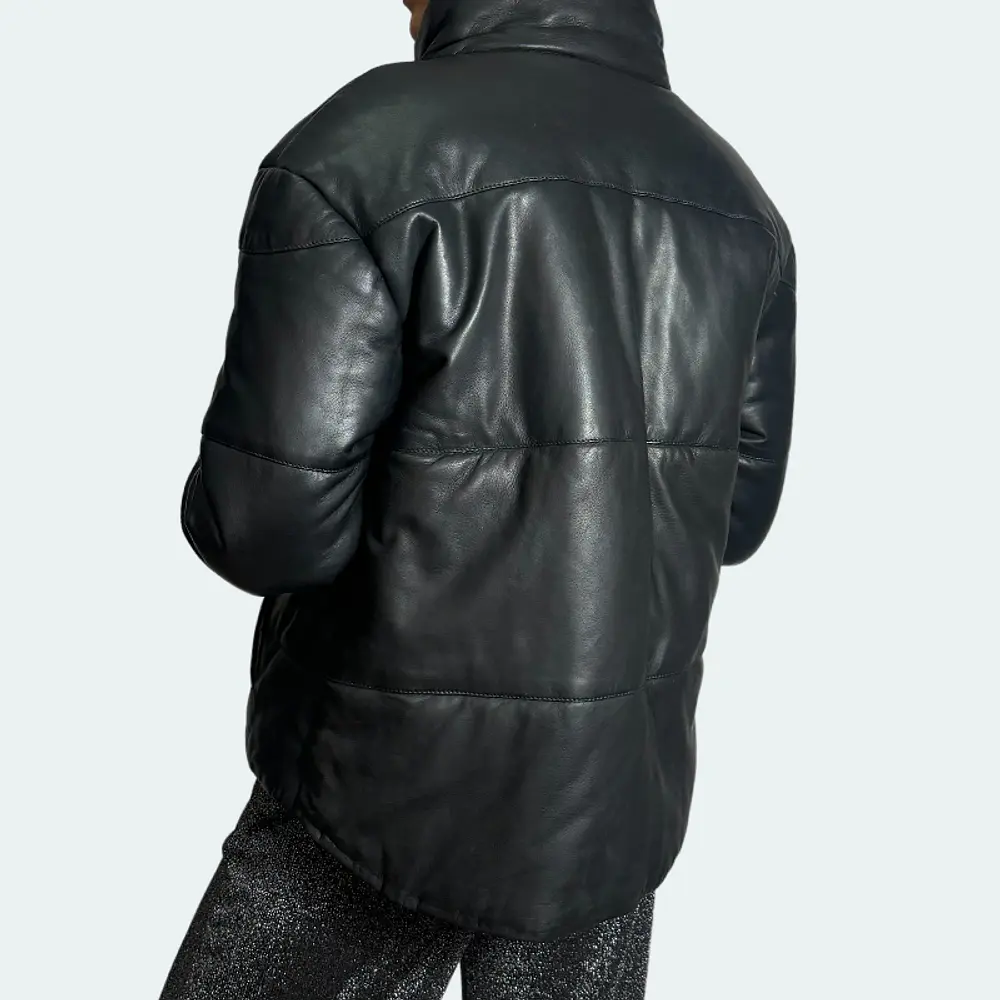 Parka puffa de cuero - Saville Row | Talla S