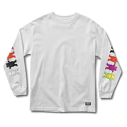 Polera Grizzly - Pool Toy LS Tee - Blanco