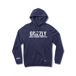 Poleron Grizzly - OG Stamp Hoodie  - Azul / Blanco