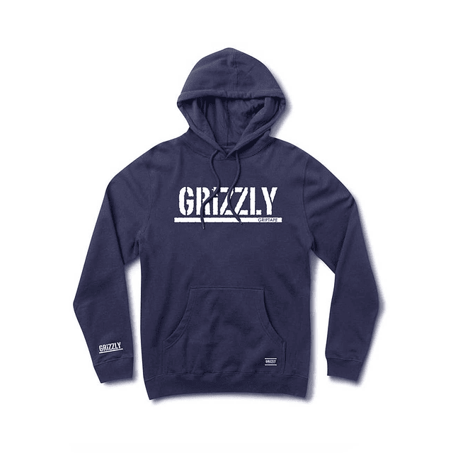 Poleron Grizzly - OG Stamp Hoodie  - Azul / Blanco