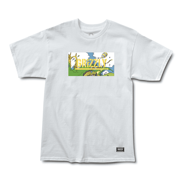 Polera Grizzly - Up Up and Away SS Tee - Blanco