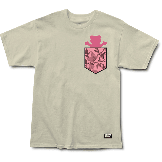 Polera Grizzly - Water Color Floral SS Pkt Tee   - Crema