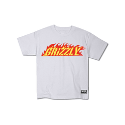 Polera Grizzly - Hot Rod Youth SS Tee   - Blanco