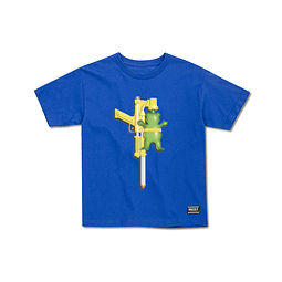 Polera Grizzly - Waterfight Youth SS Tee   - Azul 