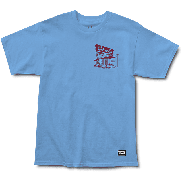 Polera Grizzly - Locally Owned SS Tee - Celeste